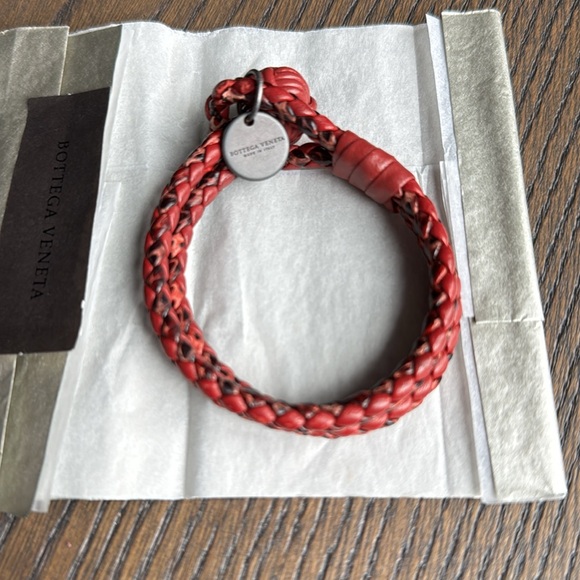 BOTTEGA VENETA SNAKESKIN INTRECOTTA DOUBLE STRAND BRACELET - Picture 2 of 7